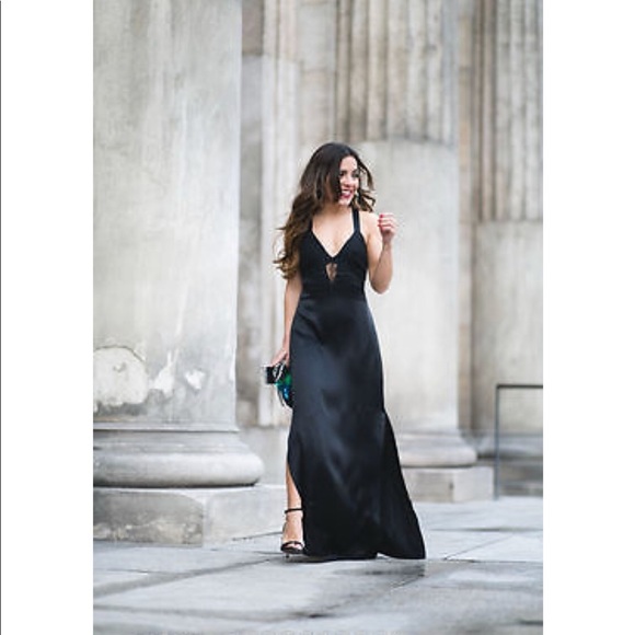 NWT Zara Black Lace Inset Camisole Maxi Dr… - Picture 2 of 8